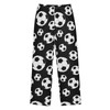 Boys Pajama Pants Traditional Black White Soccer Ball Elastic Waist