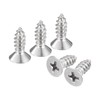 sourcing map #10x1/2" Flat Head Sheet Metal Screws, 25pcs Phillips