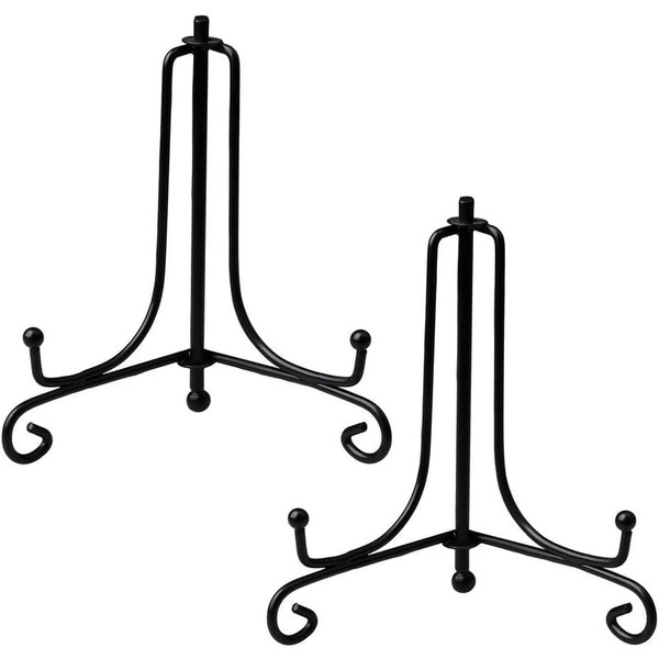 Decorative Plate Holder 2 Pieces Iron Plate Stand 4 Inch