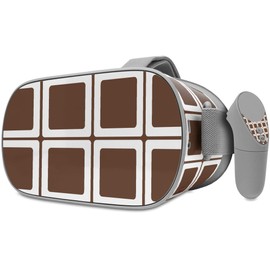 Decal Style Skin Wrap Compatible with Oculus Go Headset - Squared Chocolate Brown (Oculus NOT Included)