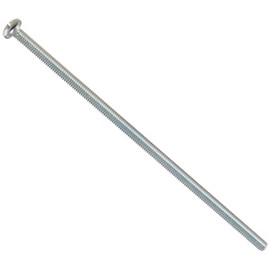 Steel Pan Head Machine Screw, Zinc Plated, Meets ASME B18.6.3, 2 Phillips Drive, 8-32 Thread Size, 5" Length, Fully Threaded, Imported (Pack of 10)