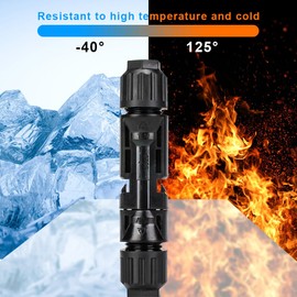 HOVIN 20 Pairs of Solar Plugs, PV Plugs, Solar Panel Plug with Wrench, Photovoltaic Plug for Solar Cable 2.5/4/6 mm²