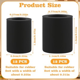 24 Pcs Rubber Feet Pads for Tripods and Electronics