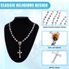 ywevyezc Rosary Beads Catholic for Women Heart Style Rosary Beads