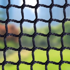 KAERYHET Safety Rope Net Kids Pet Stairs Balcony Railings Protection Rope Netting Playground Safety Net Sports Netting Baseball Softball Backstop Nets Black