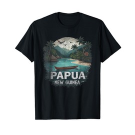 Retro Papua New Guinea Landscape Vintage Souvenir T-Shirt