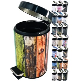 Sanilo Cosmetic Bin 3 L with Soft-Close Mechanism, Many Bathroom Bins to Choose From, Waste Bin with Inner Container for Any Bathroom (Rainbow)