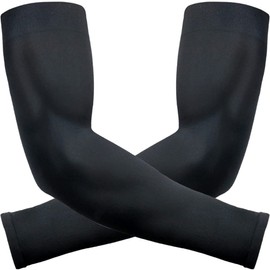 beister Arm Cover, UV Gloves, Cooling Arm Guard, Breathable, Unisex, Sun Protection, Arm Cover, Sports, Cycling, Tattoo Cover, UV Protection, Quick Drying, Cool Touch, 1 Pair (Black)