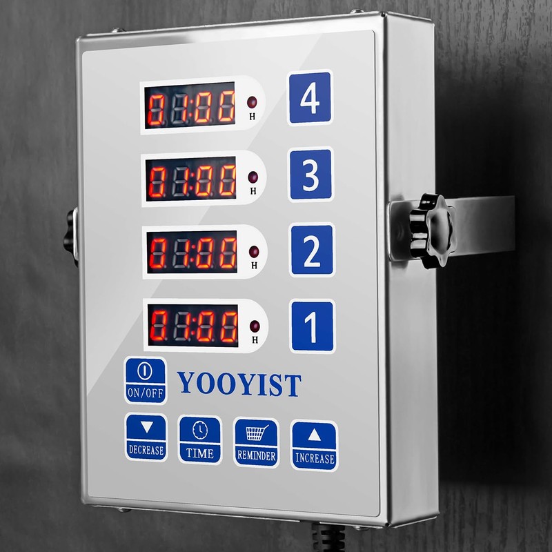 YOOYIST Precision Kitchen Timers for Cooking – 4 Channel Commercial