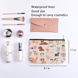 kdxpbpz Dog Mom Makeup Bag, Dog Lovers Gifts for Women, Mothers Day Birthday Gift Ideas