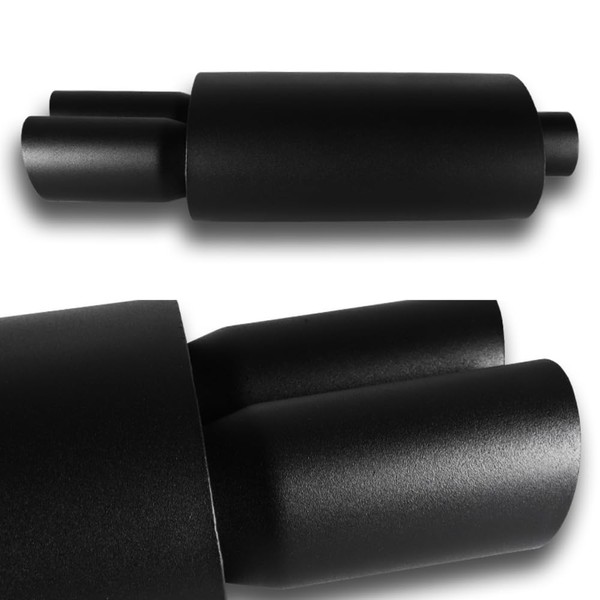 Universal 3" Outlet DTM Dual Slant Tip Style Muffler Hi