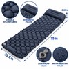 Inflatable Camping Sleeping Pad with Pillow – Self-Inflating Air Cushion