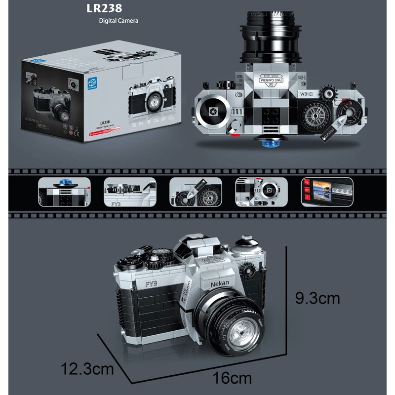 Small Block Building Figure Reproduction Semi-Automatic Mechanical SLR Camera