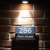 Badgemaster Modern Anthracite House Number Sign Plaque Stainless Steel Standoffs
