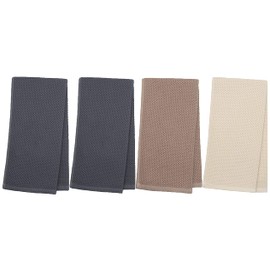 BW&HM Tea Towels Cotton Tea Towels Kitchen Towels Kitchen Towels Dish Towels (Grey + Beige + Brown, 33 x 74 cm)