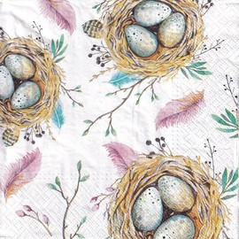 Easter Paper Napkins, Spring Napkins (Easter Nest)