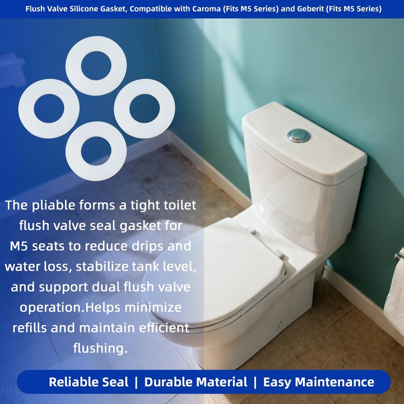 Flush Valve Silicone Gasket Compatible with Caroma M5,Fit for Geberit