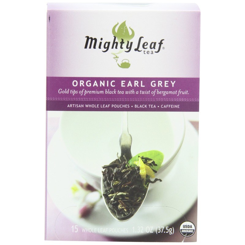 Mighty Leaf Black Tea, Organic Earl Grey, Smooth and Aromatic