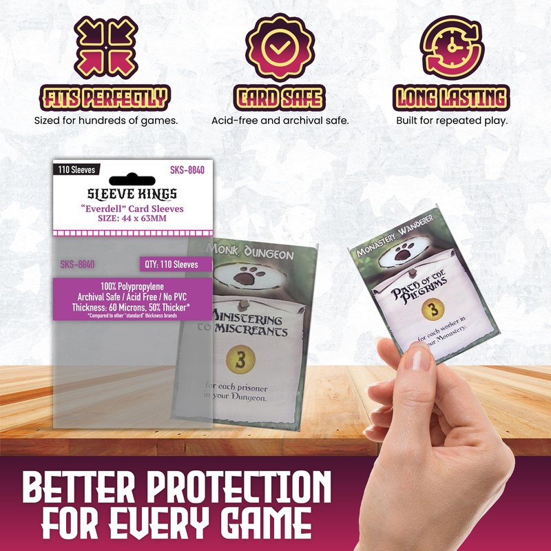 Sleeve Kings Everdell Mini Compatible Card Sleeves – 110 Pack,