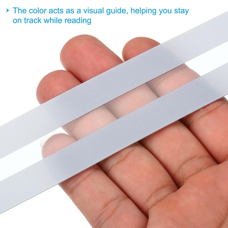 PATIKIL Guided Reading Strips, 10pcs Tracking Highlight Colored Overlay Bookmark