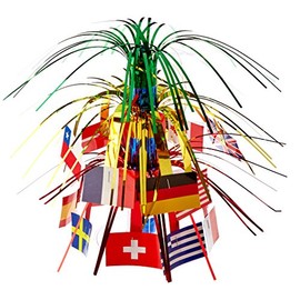 Beistle International Flag Miniature Cascade Centerpiece, 71/2-Inch