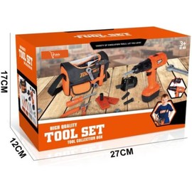 iPidelo - Set Juego Herramientas Juguete Tipo Mochila con Taladro