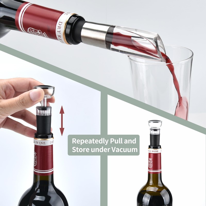 Guowall Tool Set for Cheese and Wine, Wine Opener Set