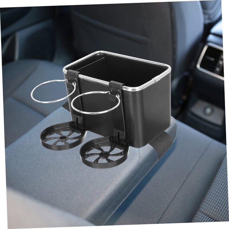 ULTECHNOVO Vehicle-Mounted Tissue and Cup Holder Storage Box Multifunctional Car