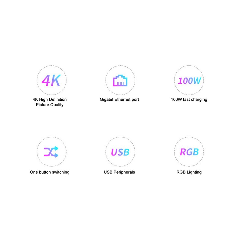 Docking Station for Steam Deck RGB HD Multimedia Interface2.0 4K