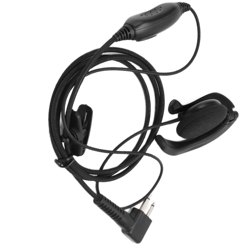 Walkie Talkie Headset Intercom 2 Way Radio Black Earphones Universal