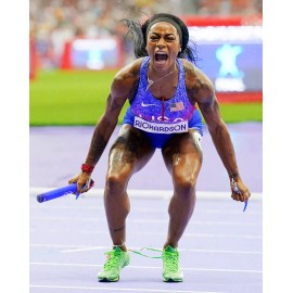 Champion 8x10 Photo SHA’CARRI  RICHARDSON 2024 Paris Summer Olympics Track Field Gold USA