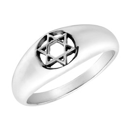 AeraVida Meaningful & Elegant Star of David .925 Sterling Silver Ring (9)