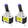 DaierTek 12V Blue LED Lighted Toggle Switch 30 Amp 12