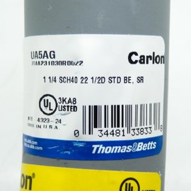 Thomas & Betts UA5AG Non-Metallic Standard Radius Rigid 40 Elbow, 1-1/4", 22-1/2 Degree of Bend