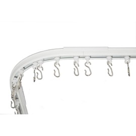 Aluminum Shower Curtain Track Set with Angled Bends in Multiple Styles (28" X 27" X 28" Neo Angle)