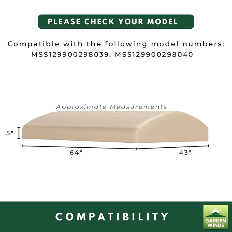 Garden Winds Durable 350 Replacement Canopy Top Compatible with Belden