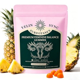 Probiotic Gummies for Women, Pineapple Flavor, 60 Gummies, 30 Servings | Daily probiotic formula for feminine wellness and pH balance; vegan and glute