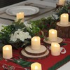 FPOO Rechargeable Flameless Tea Lights Candles with Timer & Remote,