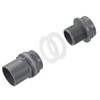 PATIKIL PVC Water Tank Pipe Fitting 1-1/2" ID DN40, Straight