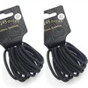 New 2 Sets of 12 Black Thick Snag Free Endless