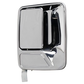 TRQ Metal Reinforced Exterior Door Handle Chrome Chrome, Plastic & Steel Compatible with 2000-2005 Ford Excursion 1999-2016 F-250 Super Duty F-350 Super Duty F-450 Super Duty F-550 Super Duty