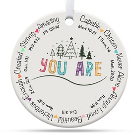 Christian Gifts for Women, Birthday, Religious, Best Friend, BFF, Friendship, Spiritual, Catholic, Motivational, Gifts for Women, Girlfriend, Christmas Ceramic Ornament