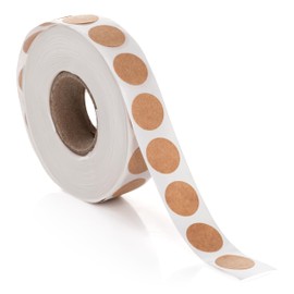 1000pcs Kraft Dot Stickers Roll 0.5 inch | Color Code Labels for Inventory, Organization Stickers | 0.5" Diameter Kraft Paper Adhesive Circles