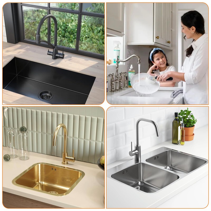 Afcabakila 4 PCS Undermount Sink Support, Heavy Duty Under Mount