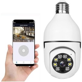 DUNBE E27 360° Light Bulb Camera, 2.4GHz & 5G WiFi Security Cameras Wireless, 1080p Night Vision Home Security, Indoor Video Surveillance System, Motion Sensor Detection, Two-Way Audio-Talk