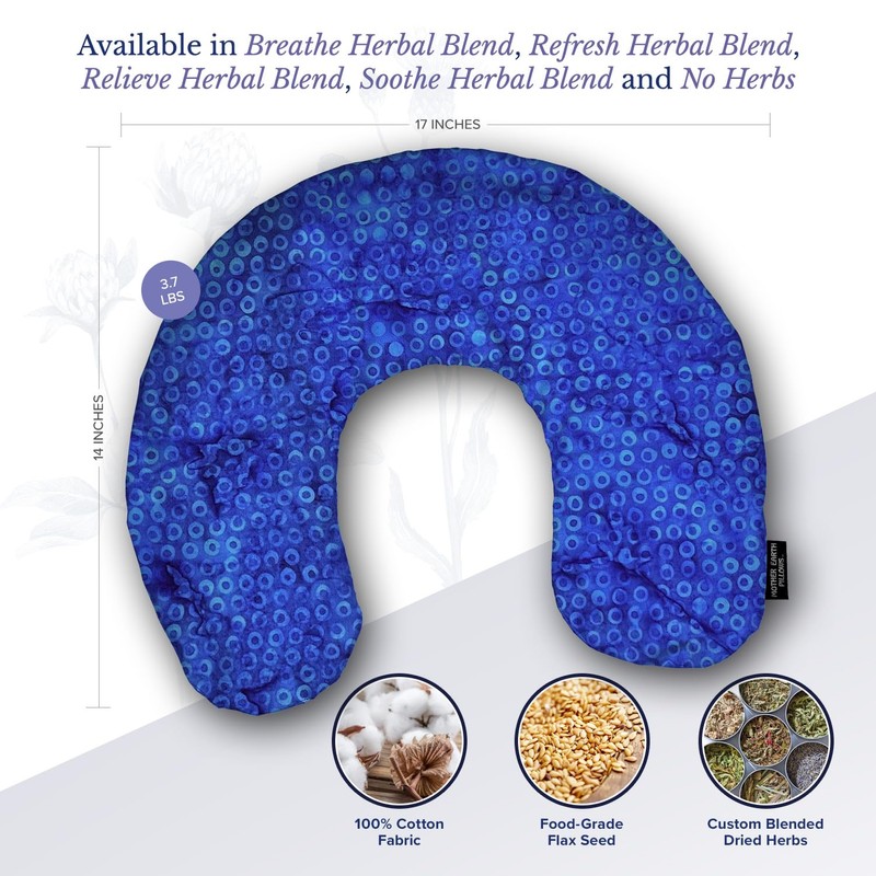 Mother Earth Pillows Large Triggerpoint Flax Pillow for Neck and