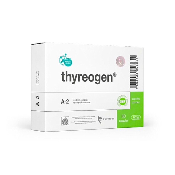 npcriz THYREOGEN ''THYROID GLAND'' NATURAL PEPTIDES COMPLEX A-2, 60cap.FREE Shipping