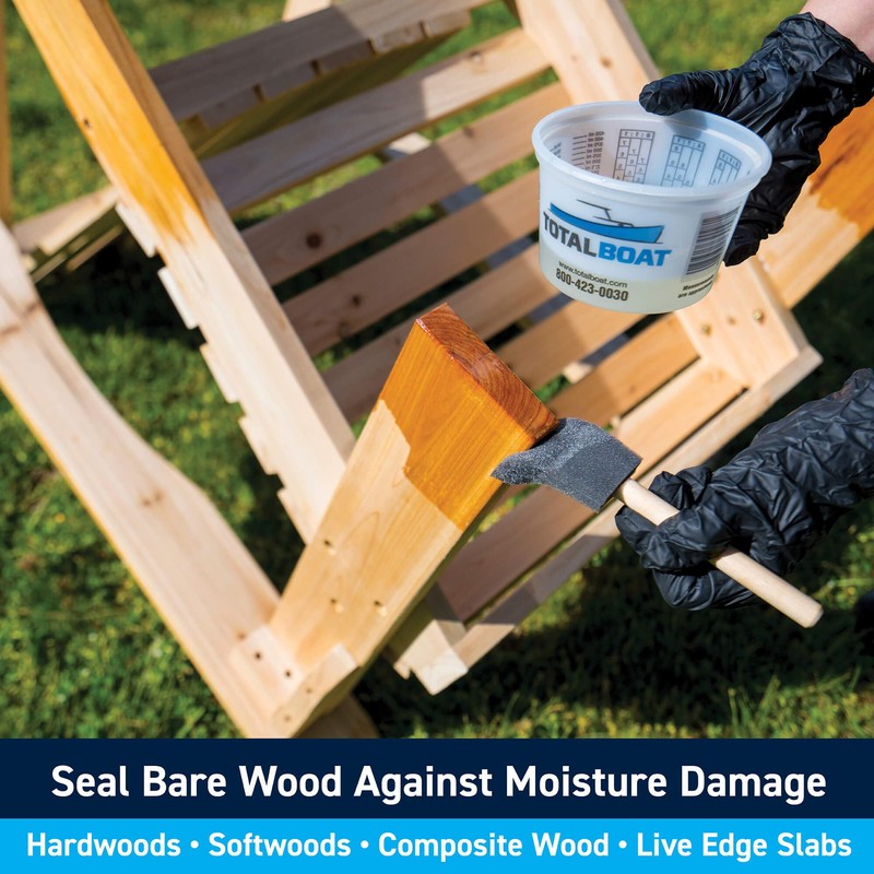 TotalBoat Clear Penetrating Epoxy Wood Sealer Stabilizer for Rot Repair