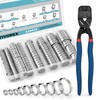 Tivorex 124PCS 10-Sizes Single Ear Hose Clamps, with Ear Clamp