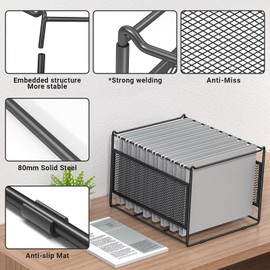 Legal/Letter Size Hanging File Folder Frame,Hanging Files Desk Organizer,File Folder Holder Rack,Rails for Filing Cabinet or File Drawer,15.2" L x 12.4" W x 10.5" H,1 Pack